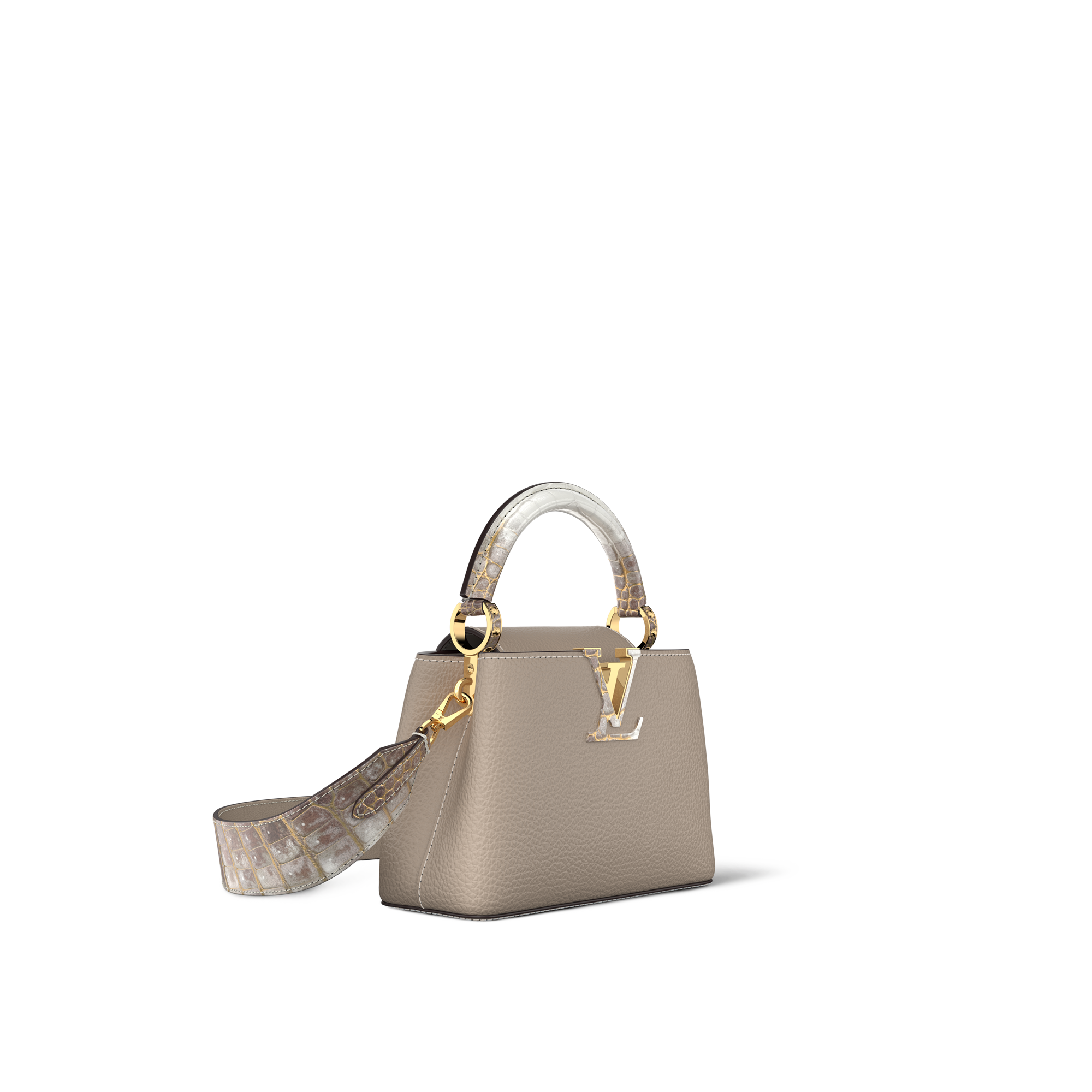 LOUIS VUITTON ビジネスバッグ グレー/ベージュ LOUIS VUITTON Louis Vuitton on the Go PM Bicolor Monogram Anplant